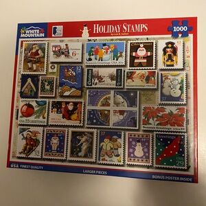 White mountain usps holiday stamps jigsaw puzzle